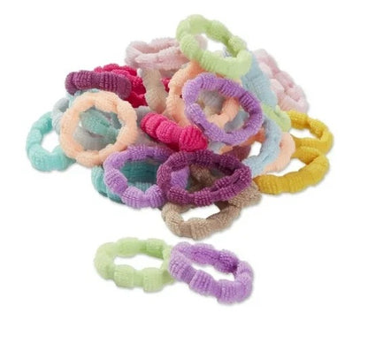 Scunci Girls Ponytail Holder Hair Ties – 40 Count Multicolor Set