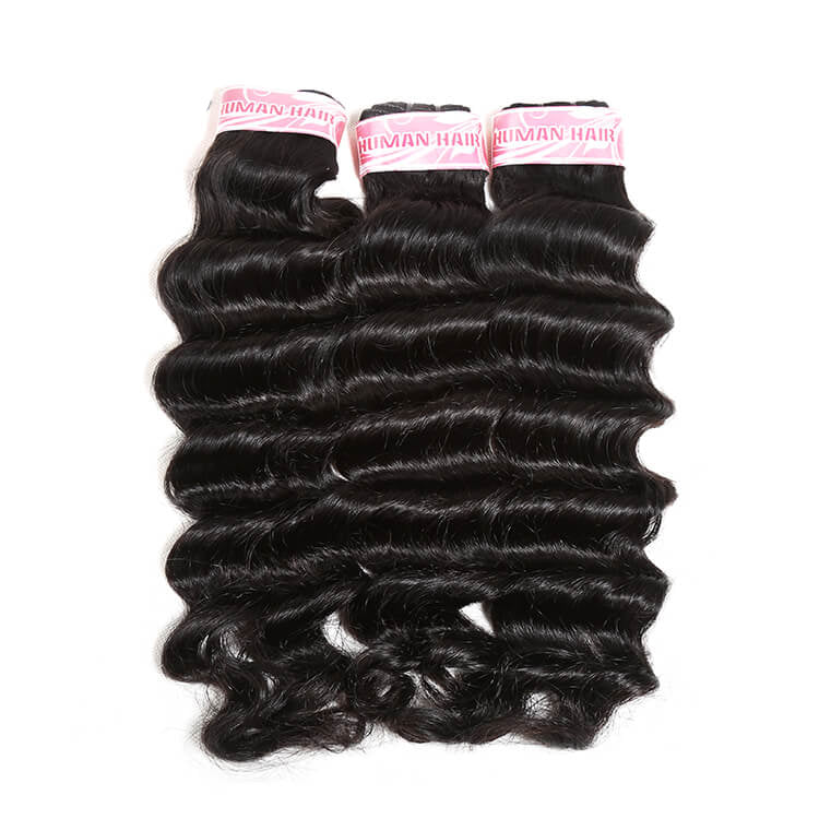 Pretty Hair Hot Selling 3 bundles deal Loose deep