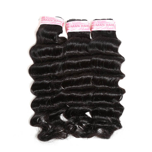 Pretty Hair Hot Selling 3 bundles deal Loose deep