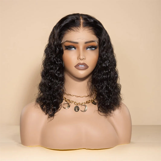 Hair Bob Wig 5x5 HD Lace Water Wave Short Wig Human Hair Bob Wig