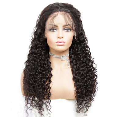 Beumax Hair Deep Wave Brazilian Human Hair Wig – 13x1x6 & T-Part Lace, 180% Density, Pre-Plucked Natural Hairline