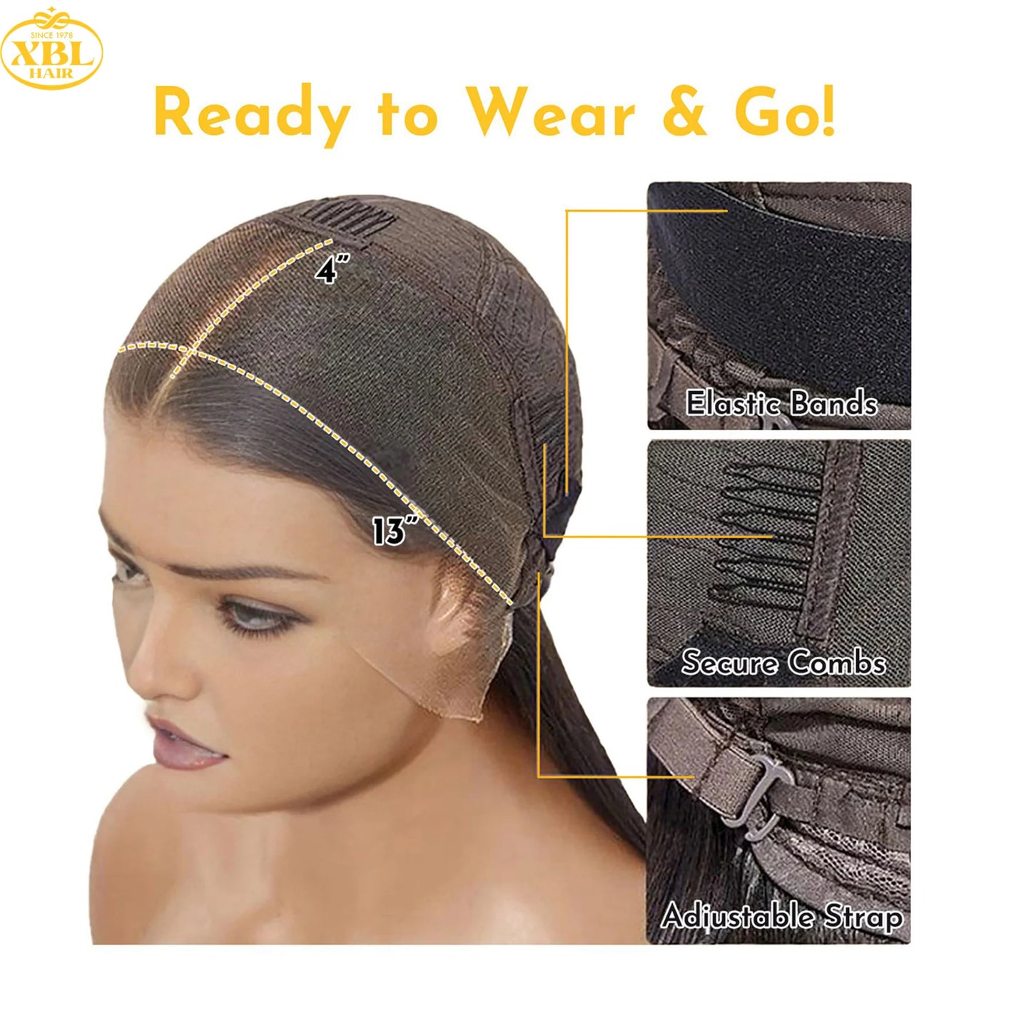 Hair Body Wave Lace Frontal Wig 13x4/13x6 HD Full Frontal Wig Pre-plucked 100% Human Hair Wig