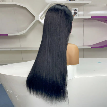 Hair Jet Black #1 Straight Lace Closure Wig 4x4/5x5/6x6 HD Lace Closure Wig Pre-plucked Human Hair Wig