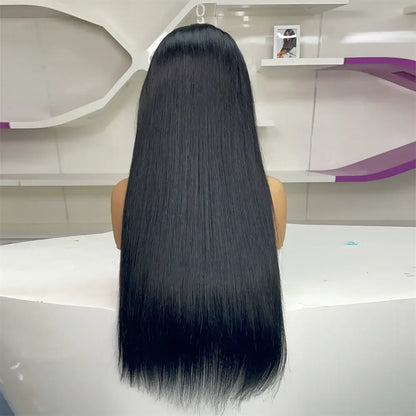 Hair Jet Black #1 Straight Lace Closure Wig 4x4/5x5/6x6 HD Lace Closure Wig Pre-plucked Human Hair Wig