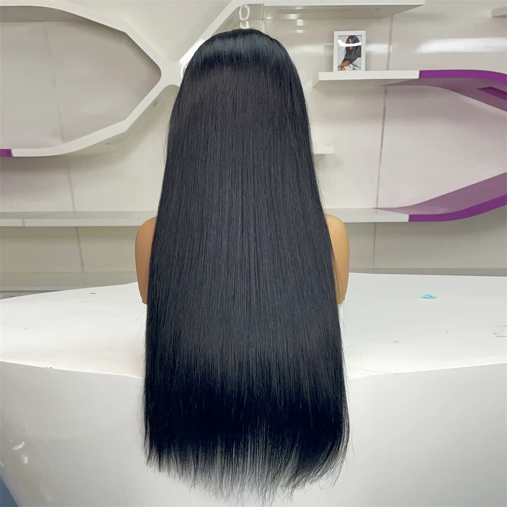 Jet Black #1 Straight Lace Front Wig 13x4/13x6 HD Lace Frontal Wig with Baby Hair Pre-plucked Hairline